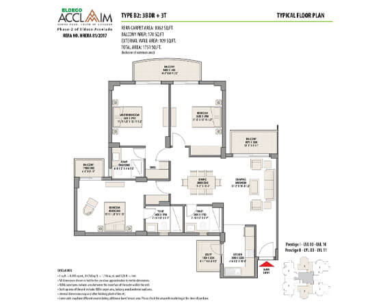 Eldeco Acclaim,floor plan