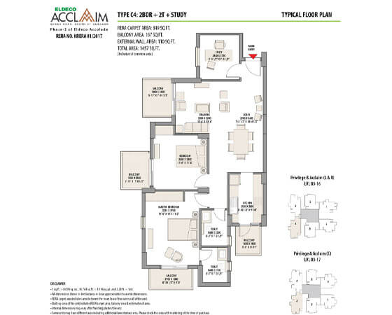 Eldeco Acclaim,floor plan