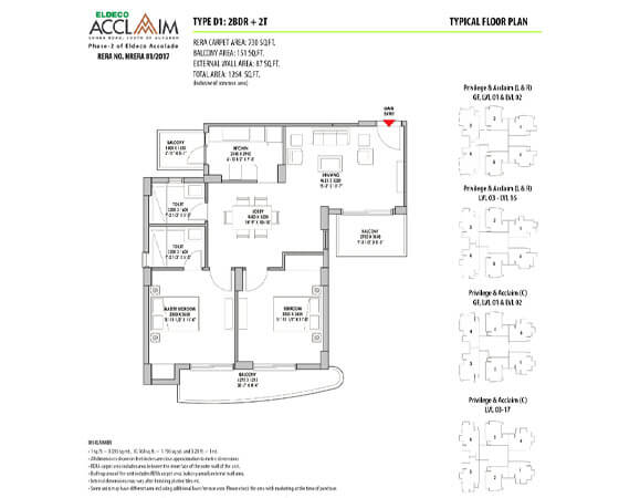 Eldeco Acclaim,floor plan